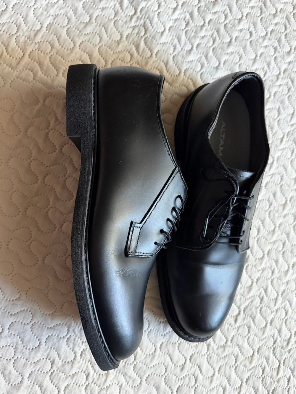 ALTAMA Mil-Spec Oxford Black Leather Size 11 E Made in USA